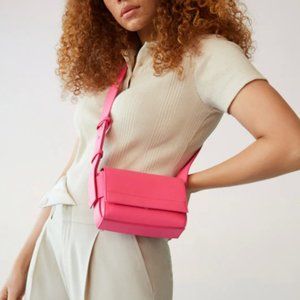 (NWT) MANGO : Pink Flap cross-body bag